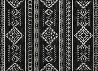 Piper Looms Chantille Southwest ACN901 Black Machine Washable Area Rug Scatter Main Image