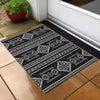 Piper Looms Chantille Southwest ACN901 Black Machine Washable Area Rug Scatter Outdoor Lifestyle Image Feature