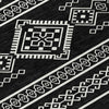 Piper Looms Chantille Southwest ACN901 Black Machine Washable Area Rug Swatch Image
