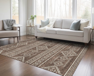 Piper Looms Chantille Southwest ACN901 Brown Machine Washable Area Rug Lifestyle Image Feature