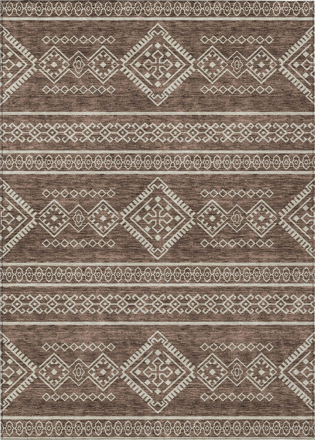 Piper Looms Chantille Southwest ACN901 Brown Machine Washable Area Rug ...