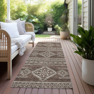 Piper Looms Chantille Southwest ACN901 Brown Machine Washable Area Rug Runner Outdoor Lifestyle Image Feature