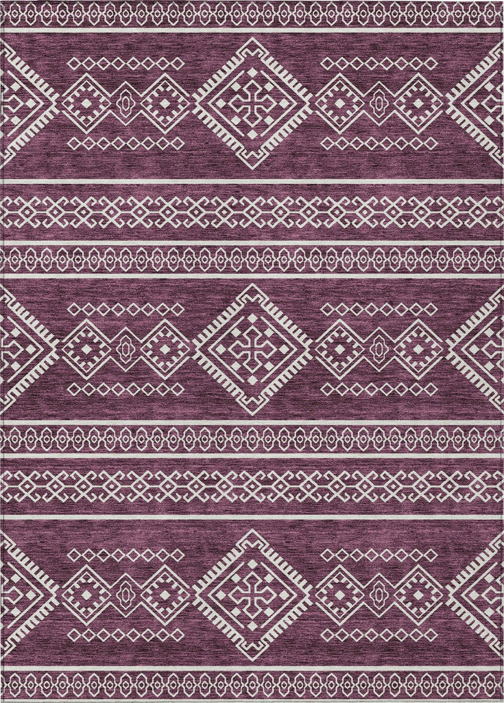 Piper Looms Chantille Southwest ACN901 Eggplant Machine Washable Area Rug main image