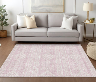 Piper Looms Chantille Southwest ACN901 Pink Machine Washable Area Rug Lifestyle Image Feature