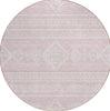 Piper Looms Chantille Southwest ACN901 Pink Machine Washable Area Rug Round Main Image