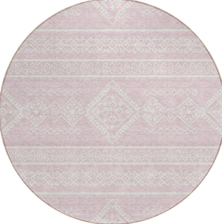 Piper Looms Chantille Southwest ACN901 Pink Machine Washable Area Rug Round Main Image