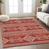 Piper Looms Chantille Southwest ACN901 Red Machine Washable Area Rug Lifestyle Image Feature