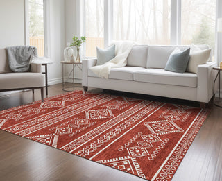 Piper Looms Chantille Southwest ACN901 Red Machine Washable Area Rug Lifestyle Image Feature