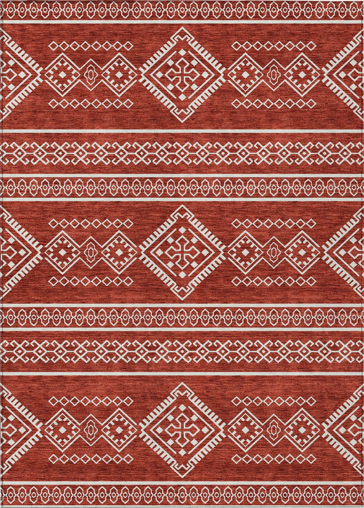 Piper Looms Chantille Southwest ACN901 Red Machine Washable Area Rug main image