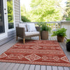 Piper Looms Chantille Southwest ACN901 Red Machine Washable Area Rug Outdoor Lifestyle Image Feature