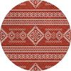 Piper Looms Chantille Southwest ACN901 Red Machine Washable Area Rug Round Main Image