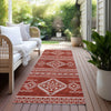 Piper Looms Chantille Southwest ACN901 Red Machine Washable Area Rug Runner Outdoor Lifestyle Image Feature