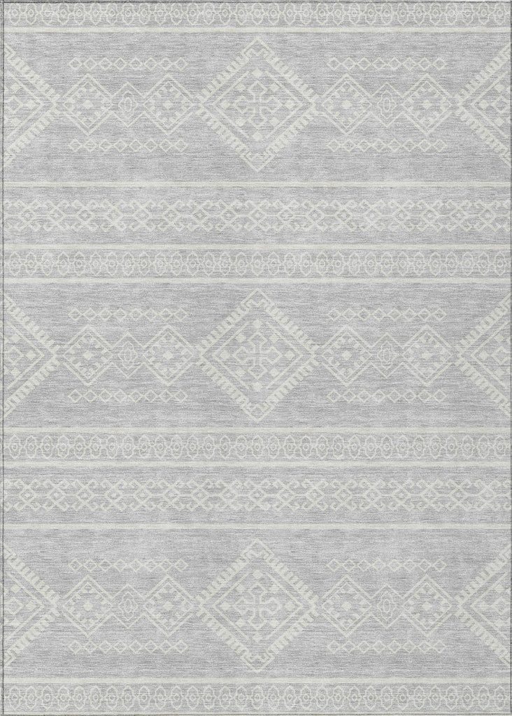Piper Looms Chantille Southwest ACN901 Silver Machine Washable Area Rug main image