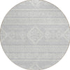 Piper Looms Chantille Southwest ACN901 Silver Machine Washable Area Rug Round Main Image