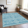 Piper Looms Chantille Southwest ACN901 Teal Machine Washable Area Rug Lifestyle Image Feature