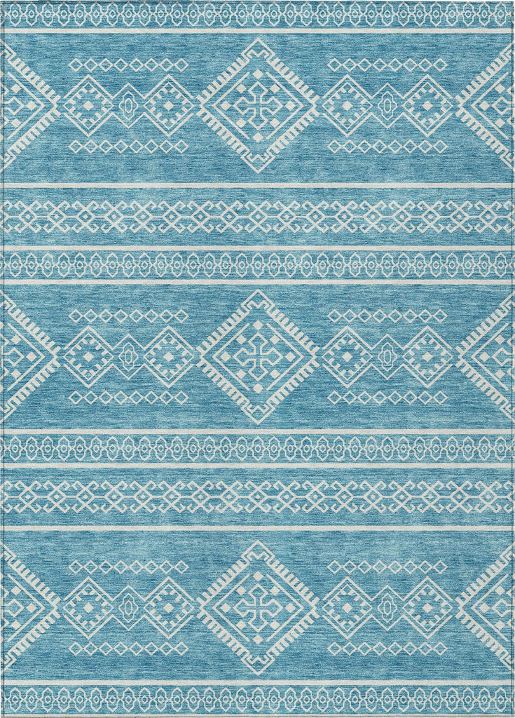 Piper Looms Chantille Southwest ACN901 Teal Machine Washable Area Rug main image