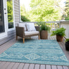 Piper Looms Chantille Southwest ACN901 Teal Machine Washable Area Rug Outdoor Lifestyle Image Feature