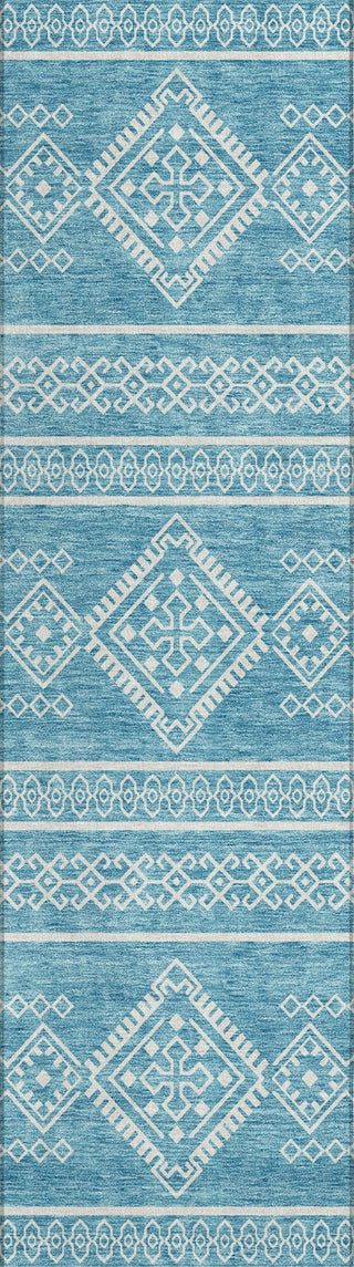 Piper Looms Chantille Southwest ACN901 Teal Machine Washable Area Rug Runner Main Image