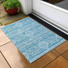 Piper Looms Chantille Southwest ACN901 Teal Machine Washable Area Rug Scatter Outdoor Lifestyle Image Feature