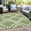 Piper Looms Chantille Diamonds ACN902 Aloe Machine Washable Area Rug Outdoor Lifestyle Image Feature