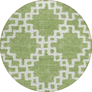 Piper Looms Chantille Diamonds ACN902 Aloe Machine Washable Area Rug Round Main Image