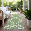 Piper Looms Chantille Diamonds ACN902 Aloe Machine Washable Area Rug Runner Outdoor Lifestyle Image Feature