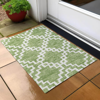 Piper Looms Chantille Diamonds ACN902 Aloe Machine Washable Area Rug Scatter Outdoor Lifestyle Image Feature