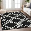 Piper Looms Chantille Diamonds ACN902 Black Machine Washable Area Rug Lifestyle Image Feature