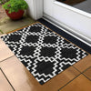 Piper Looms Chantille Diamonds ACN902 Black Machine Washable Area Rug Scatter Outdoor Lifestyle Image Feature