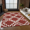 Piper Looms Chantille Diamonds ACN902 Brick Machine Washable Area Rug Lifestyle Image Feature