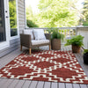 Piper Looms Chantille Diamonds ACN902 Brick Machine Washable Area Rug Outdoor Lifestyle Image Feature