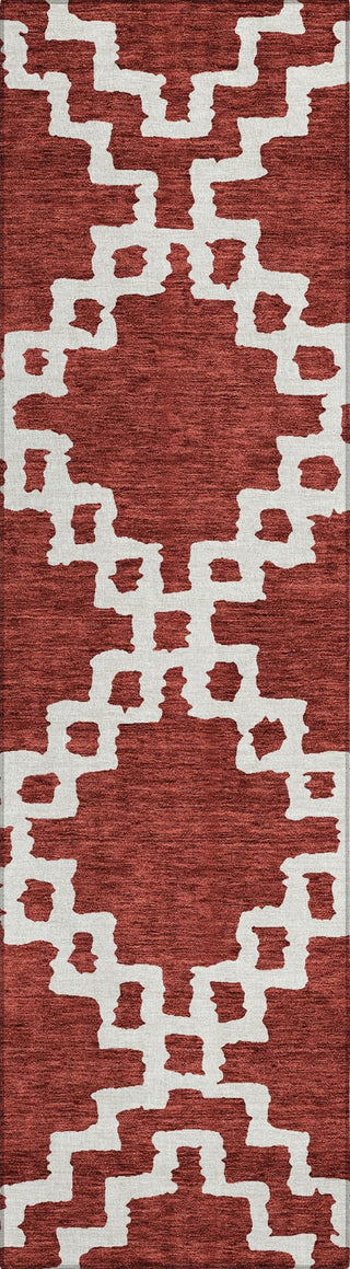 Piper Looms Chantille Diamonds ACN902 Brick Machine Washable Area Rug Runner Main Image