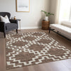 Piper Looms Chantille Diamonds ACN902 Brown Machine Washable Area Rug Lifestyle Image Feature