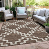 Piper Looms Chantille Diamonds ACN902 Brown Machine Washable Area Rug Outdoor Lifestyle Image Feature