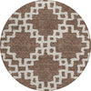 Piper Looms Chantille Diamonds ACN902 Brown Machine Washable Area Rug Round Main Image