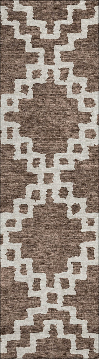 Piper Looms Chantille Diamonds ACN902 Brown Machine Washable Area Rug Runner Main Image