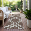 Piper Looms Chantille Diamonds ACN902 Brown Machine Washable Area Rug Runner Outdoor Lifestyle Image Feature