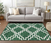 Piper Looms Chantille Diamonds ACN902 Emerald Machine Washable Area Rug Lifestyle Image Feature