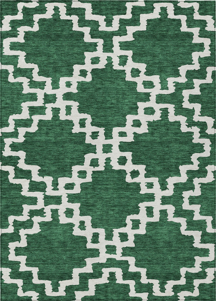 Piper Looms Chantille Diamonds ACN902 Emerald Machine Washable Area Rug main image