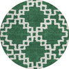 Piper Looms Chantille Diamonds ACN902 Emerald Machine Washable Area Rug Round Main Image