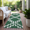 Piper Looms Chantille Diamonds ACN902 Emerald Machine Washable Area Rug Runner Outdoor Lifestyle Image Feature