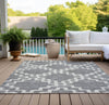 Piper Looms Chantille Diamonds ACN902 Gray Machine Washable Area Rug Outdoor Lifestyle Image Feature