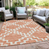 Piper Looms Chantille Diamonds ACN902 Salmon Machine Washable Area Rug Outdoor Lifestyle Image Feature