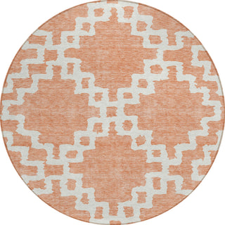 Piper Looms Chantille Diamonds ACN902 Salmon Machine Washable Area Rug Round Main Image