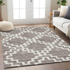 Piper Looms Chantille Diamonds ACN902 Taupe Machine Washable Area Rug Lifestyle Image Feature