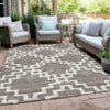 Piper Looms Chantille Diamonds ACN902 Taupe Machine Washable Area Rug Outdoor Lifestyle Image Feature