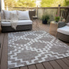 Piper Looms Chantille Diamonds ACN902 Taupe Machine Washable Area Rug Outdoor Lifestyle Image Feature
