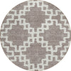 Piper Looms Chantille Diamonds ACN902 Taupe Machine Washable Area Rug Round Main Image