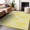 Piper Looms Chantille Diamonds ACN902 Yellow Machine Washable Area Rug Lifestyle Image Feature