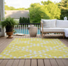 Piper Looms Chantille Diamonds ACN902 Yellow Machine Washable Area Rug Outdoor Lifestyle Image Feature